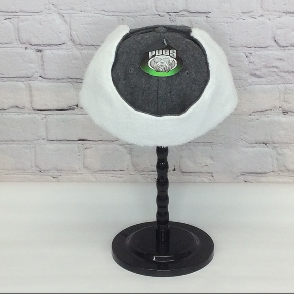 Pugs Gray Trapper Hat Men's OS w/Sherpa Lined Ear Flaps Hiking Outdoors Winter - Picture 2 of 8